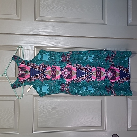 NWT Gianni Bini floral globe trotter boho bodycon midi halter dress size medium - Picture 7 of 9